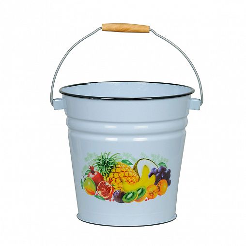 Ведро СтальЭмаль эмалированное декорированное 12 л фото