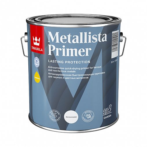 Грунтовка антикоррозийная Metallista Primer TIKKURILA, 2,5 л, бесцветная, база С фото
