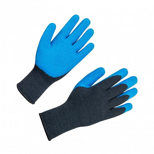 Перчатки хлопкополиэфирные утепленные с ПВХ СВС Осень Рельеф, 10 класс, размер 10 фото