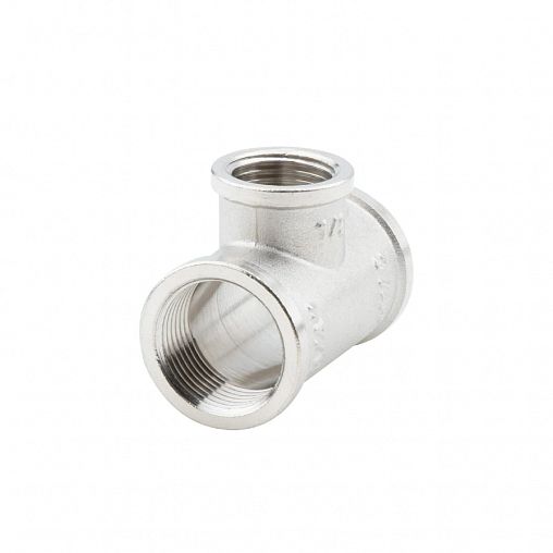 Тройник переходной латунный никелированный Alato внутренняя резьба 3/4" x 1/2" x 3/4" фото