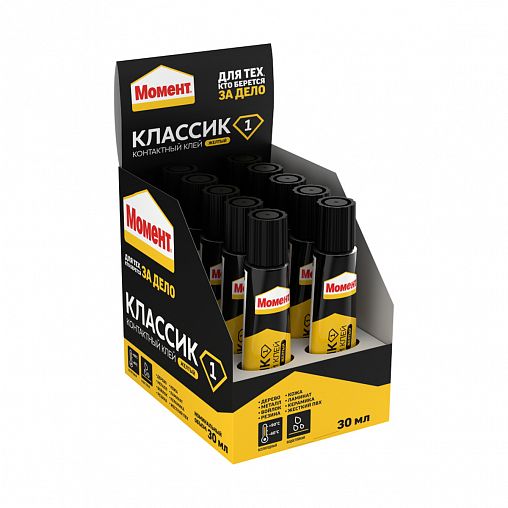 Клей универсальный Момент 1 Классик, 30 мл в шоубоксе фото