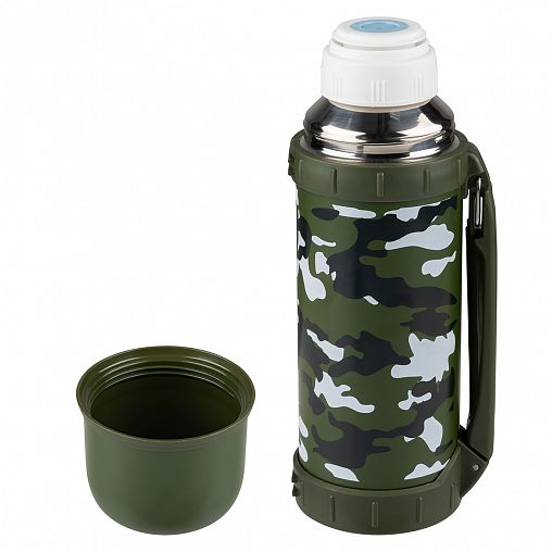 Классический термос Mallony Military, нержавеющая сталь, 1,2 л фото