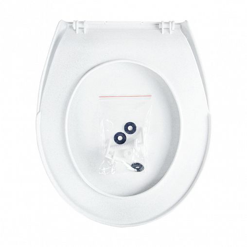 Сиденье для унитаза с большой крышкой VIRPlast Виктория, белый мрамор фото