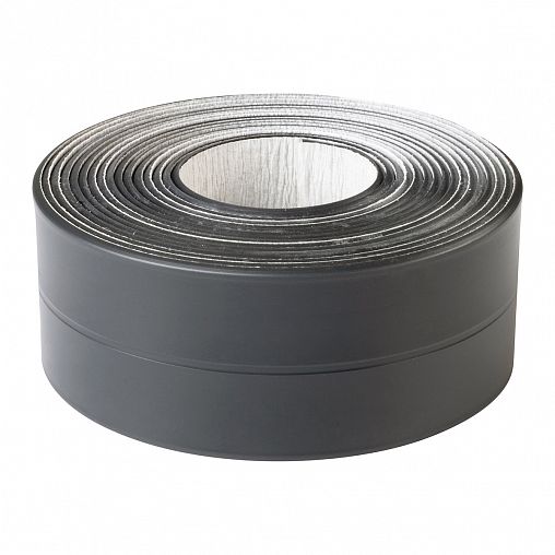 Самоклеящаяся бордюрная лента для ванн Аккурат, 38 мм x 3,35 м, графит фото