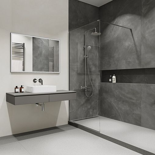 Душевая система с тропическим душем IDDIS Torr, хром фото