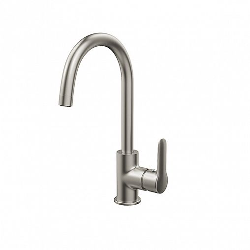 Смеситель для кухни IDDIS Cuba, никель матовый фото