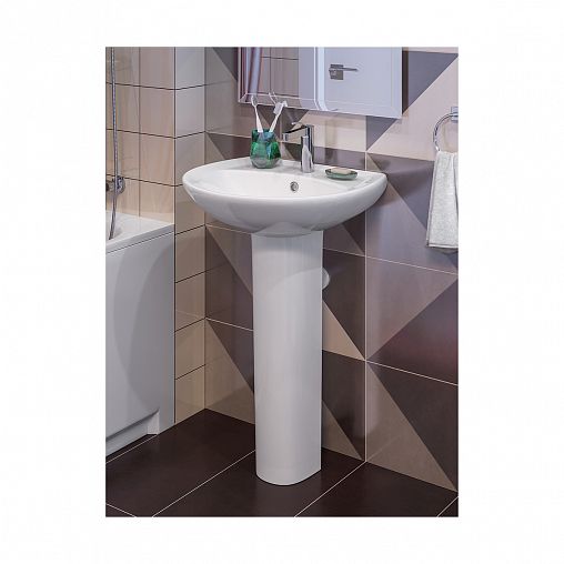 Раковина Sanita Аттика 55 ВКС, 54 x 47 x 18,5 см, белая фото