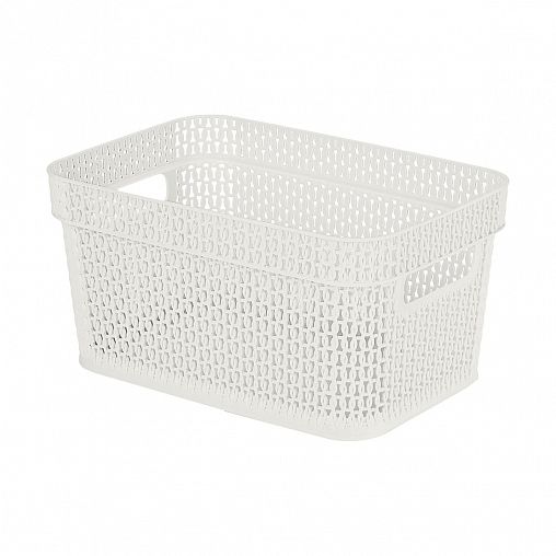 Корзина Keeplex Ajur, 27,1 x 18,3 x 13,7 см, белое облако фото