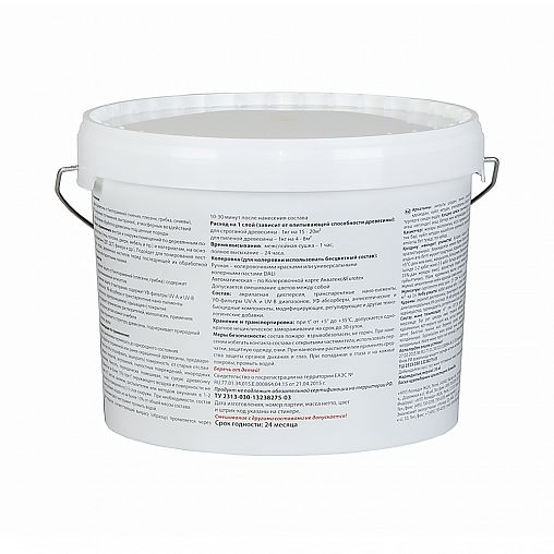 Защитно-декоративное покрытие для дерева Eurotex Аквалазурь, полуглянцевое, 9 кг, олива фото