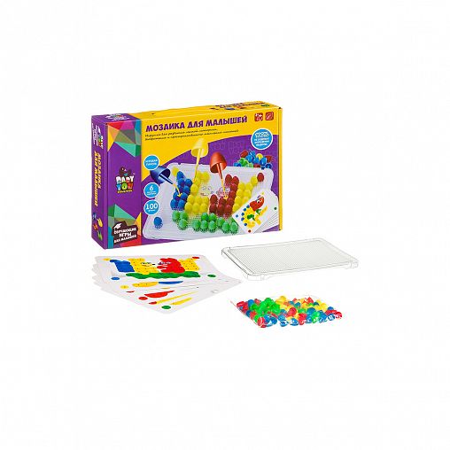 Мозаика Bondibon Baby You, 6 картинок, 100 фишек, от 3 лет фото