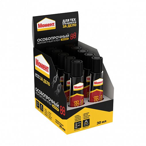 Клей универсальный Момент 88 Особопрочный, 30 мл в шоубоксе фото