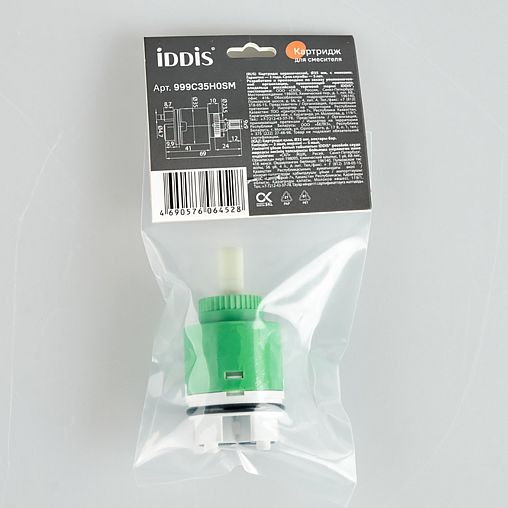 Картридж для смесителя IDDIS 999C35H0SM, с ножками, 35 мм фото