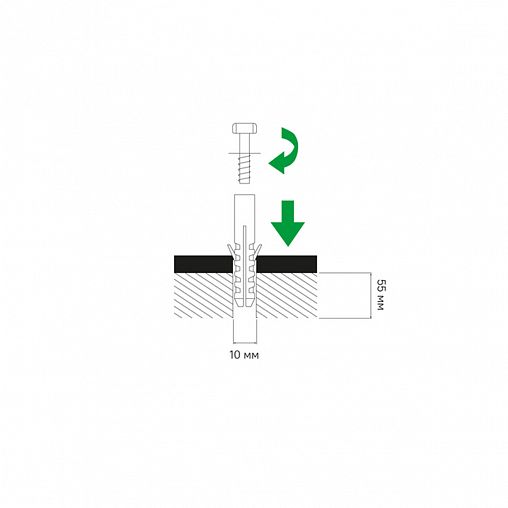 Комплект крепления унитаза к полу IDDIS, белый, 8 предметов фото