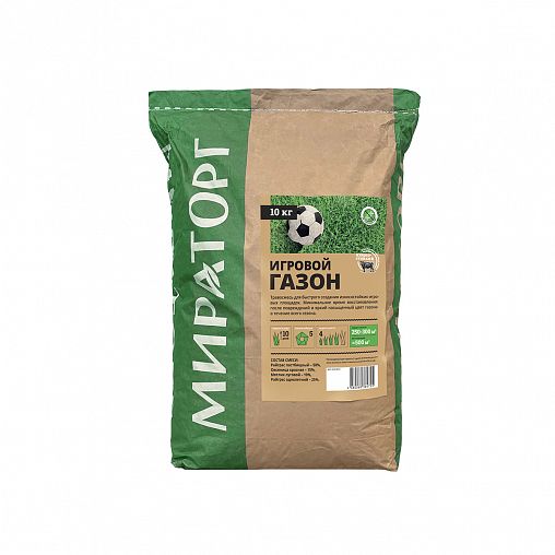 Семена газона Мираторг Игровой, 10 кг фото