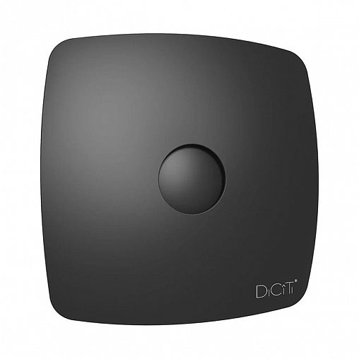Вентилятор осевой вытяжной DiCiTi Rio 4C Matt black, с обратным клапаном, D 100, 14 Вт фото