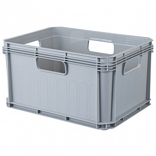 Ящик универсальный Бытпласт Евробокс, 400 x 300 x 220 мм, серый фото