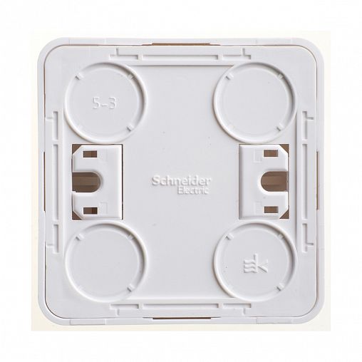 Выключатель 1-клавишный самовозвратный Systeme (Schneider) Electric Этюд, накладной, белый фото