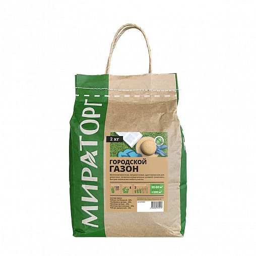 Семена газона Мираторг Городской, 2 кг фото
