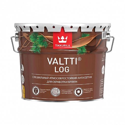 Декоративный антисептик для дерева Valtti Log (Валтти Лог) TIKKURILA 9л тик фото