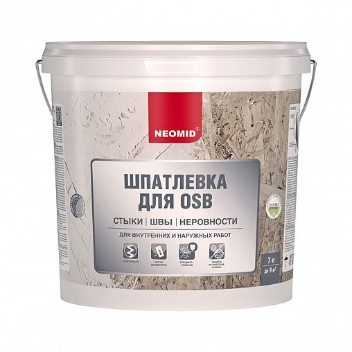 Шпатлевка для плит OSB Neomid, 7 кг фото