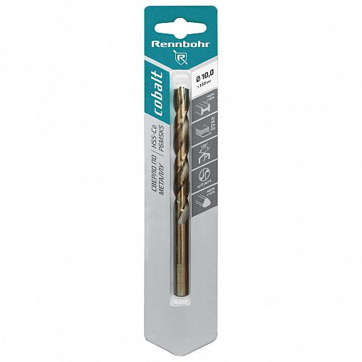 Сверло по металлу Rennbohr Cobalt, 10 x 133 мм фото