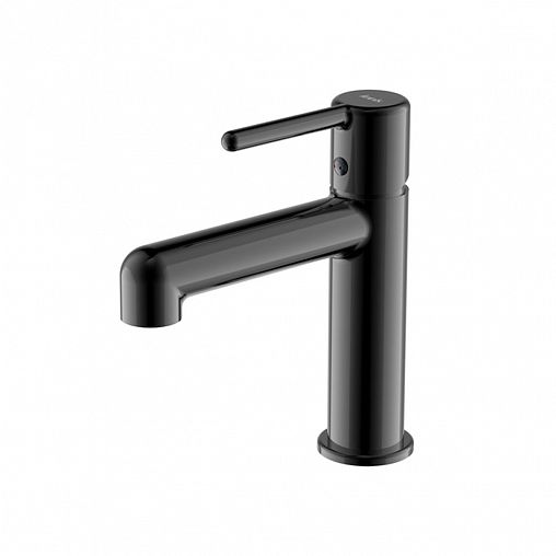 Смеситель для раковины с коротким изливом IDDIS Aiger, черный фото