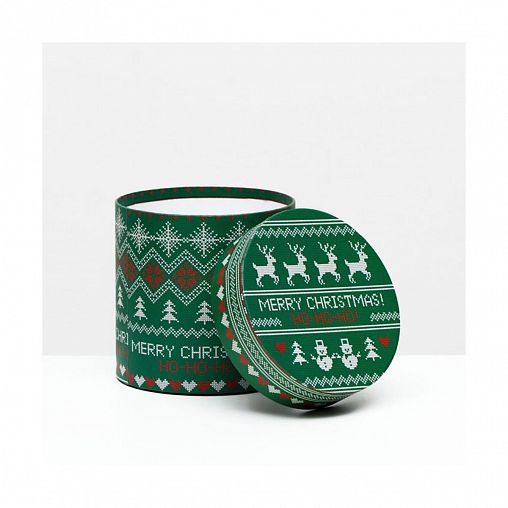 Коробки подарочные круглые Upak Land Вязаный узор 1, набор 5 шт фото