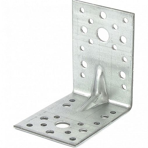 Уголок крепежный усиленный Bilti, 90 x 65 мм, 50 шт фото