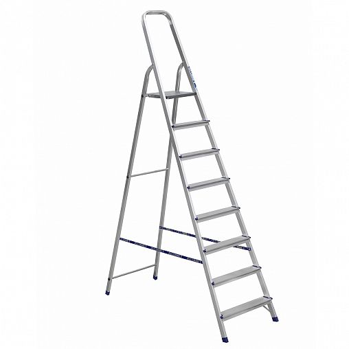Стремянка Alumet AM708, алюминиевая, 8 ступеней, 2,46 м фото