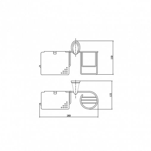 Держатель для туалетной бумаги и освежителя воздуха Fashun A1503-1, настенный, хром фото
