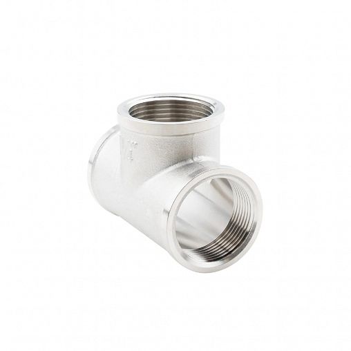 Тройник латунный никелированный Alato внутренняя резьба 1 1/4" фото