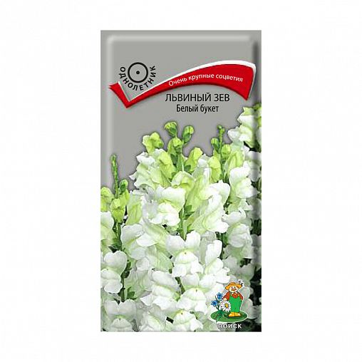 Семена цветов Львиный Зев Белый букет Поиск, 0,1 г фото