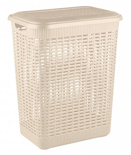 Корзина для белья Econova, 370 x 260 x 465 мм, 30 л, бежевая фото