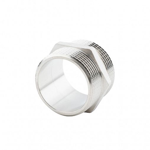 Ниппель латунный никелированный Alato с наружной резьбой 1 1/2" фото