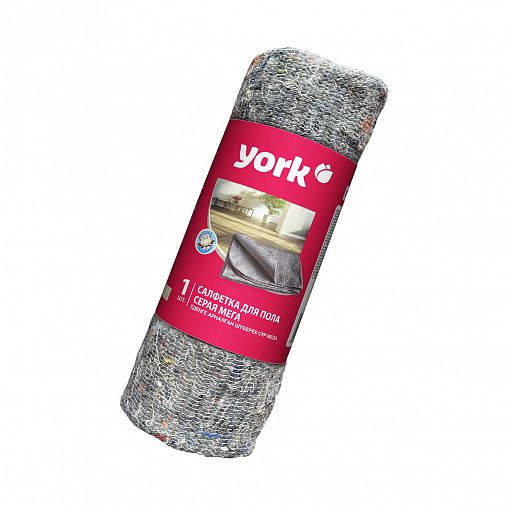 Салфетка для пола York Мега, хлопок/полиэстер, рулон 75 x 100 см, серая фото