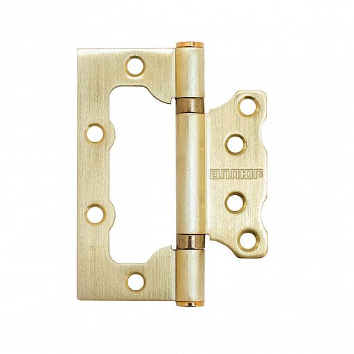 Петля накладная универсальная Аллюр 2BB SBP, 100 x 75 x 2,5 мм, матовая латунь, 2шт фото