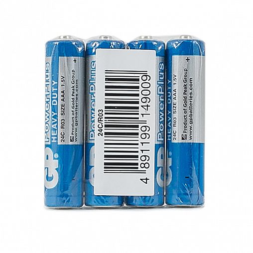 Батарейка GP Powerplus 24CEBRA-2S4, типоразмер ААА, 4 шт фото