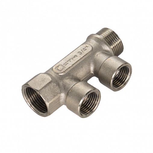 Коллектор универсальный СТМ, 1/2" x 3/4" x 2 выхода (внутренняя резьба) фото