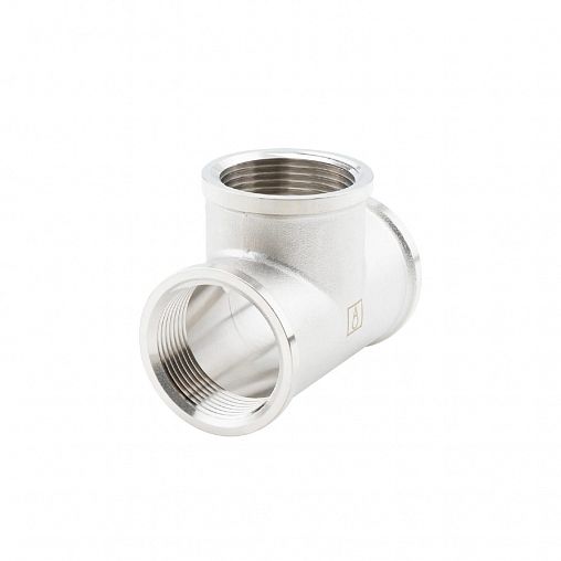 Тройник латунный никелированный Alato внутренняя резьба 1 1/4" фото