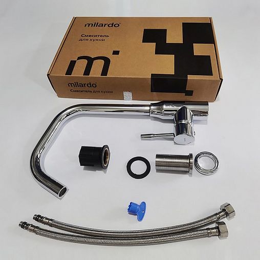 Смеситель для кухни Milardo Meal, глянцевый хром фото