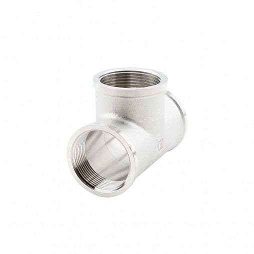 Тройник латунный никелированный Alato внутренняя резьба 1 1/2" фото