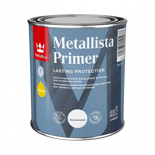 Грунтовка антикоррозийная Tikkurila Metallista Primer (Праймер), 0,9 л, бесцветная, база С фото