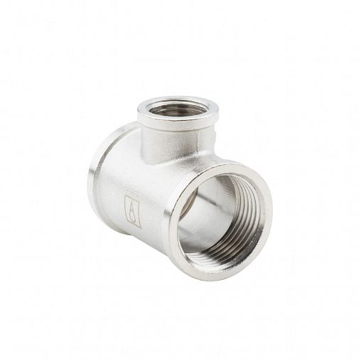 Тройник переходной латунный никелированный Alato внутренняя резьба 1" x 1/2" x 1" фото