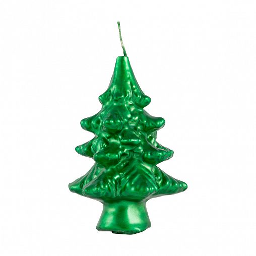 Свеча фигурная Волшебная страна Елка с пеньком, 6 x 6 x 7 см, зеленая фото
