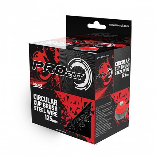Щетка для УШМ Beorol, чашка, 125 мм, М14, гофрированная проволока фото