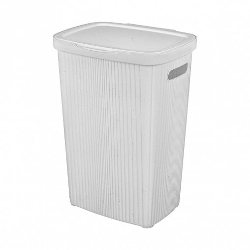 Корзина для белья Econova Velvet, 450 x 360 x 630 мм, 60 л, светло-серый флэк фото