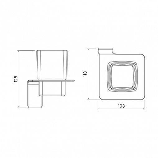 Стакан для зубных щеток IDDIS Slide, с настенным держателем, хром фото