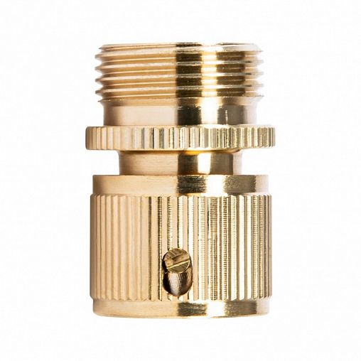 Соединитель для шлангов Palisad 66275, латунный, быстросъемный, 3/4" фото