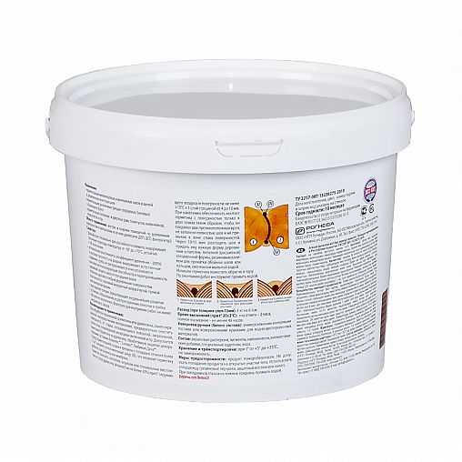 Акриловый шовный герметик для дерева Eurotex, 3 кг, калужница фото