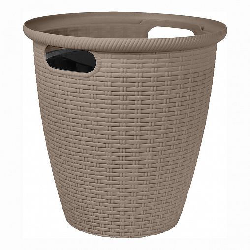 Кашпо напольное InGreen Rattan, с внутренним горшком, 50 л, французский платан фото